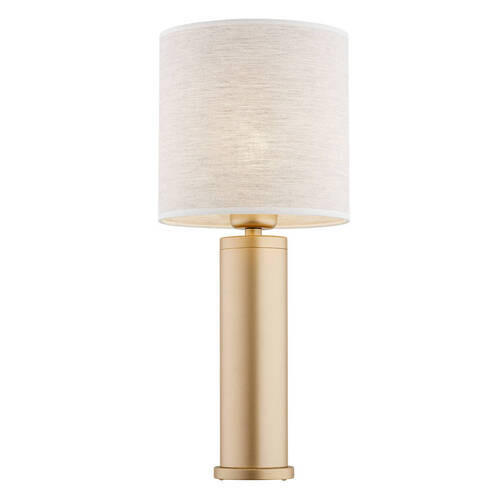 TISCHLEUCHTE Argon Riva 48/20/20 cm   - Beige/Goldfarben, KONVENTIONELL, Textil/Metall (48/20/20cm)