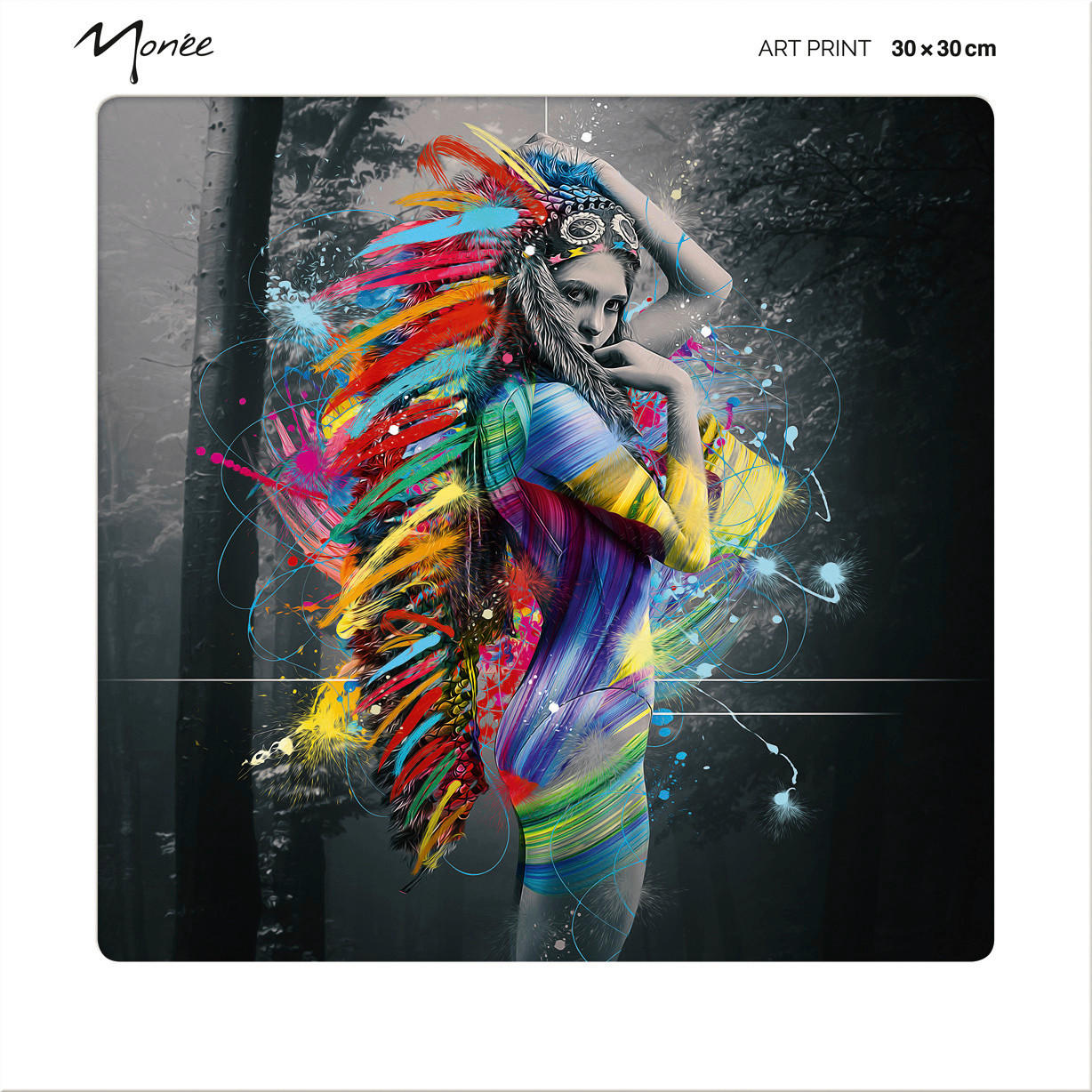 KUNSTDRUCK Frauen 30/30 cm  - Multicolor, Basics, Papier (30/30cm) - Monee
