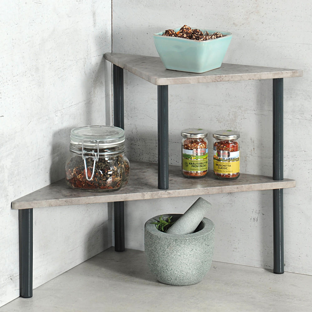 KÜCHENREGAL  - Grau, Basics, Holzwerkstoff/Metall (53/38/38cm) - Kesper