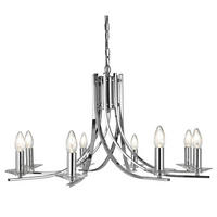 KRONLEUCHTER Ascona 75/145 cm  - Chromfarben, KONVENTIONELL, Glas/Metall (75/145cm) - Searchlight