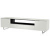 LOWBOARD Weiss, Alufarben  210/51/45 cm  - Weiss/Alufarben, Design, Glas/Holzwerkstoff (210/51/45cm) - Moderano