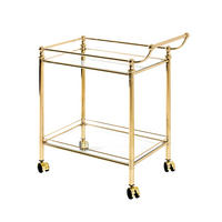 SERVIERWAGEN in Messingfarben  - Messingfarben, Design, Glas/Kunststoff (68/78/40cm)