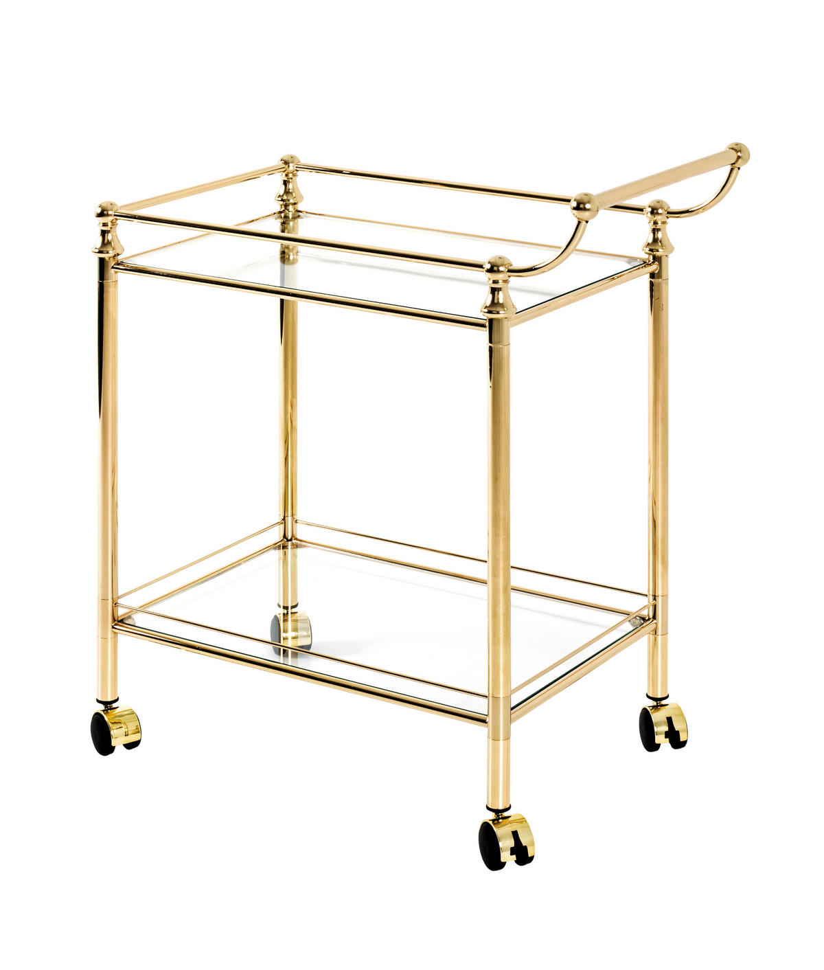SERVIERWAGEN in Messingfarben  - Messingfarben, Design, Glas/Kunststoff (68/78/40cm)