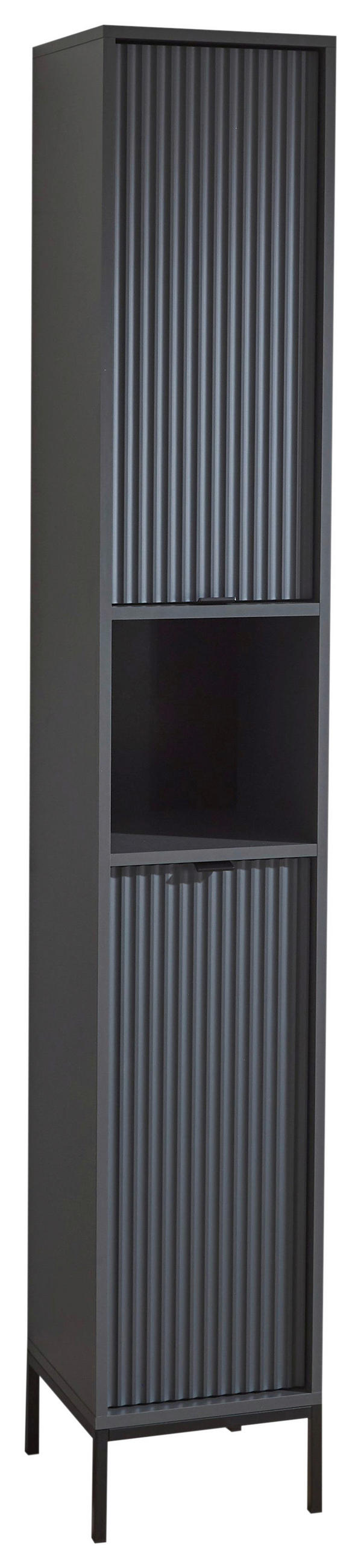 VISOKI ELEMENT  siva  - siva/antracit, Moderno, drvni materijal/metal (32/195/32cm) - MID.YOU