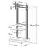 TV-RACK Melamin Schwarz, Silberfarben - Silberfarben/Schwarz, KONVENTIONELL, Glas/Metall (70/177/65cm) TV-RACK Melamin Schwarz, Silberfarben - Silberfarben/Schwarz, KONVENTIONELL, Glas/Metall (70/177/65cm)