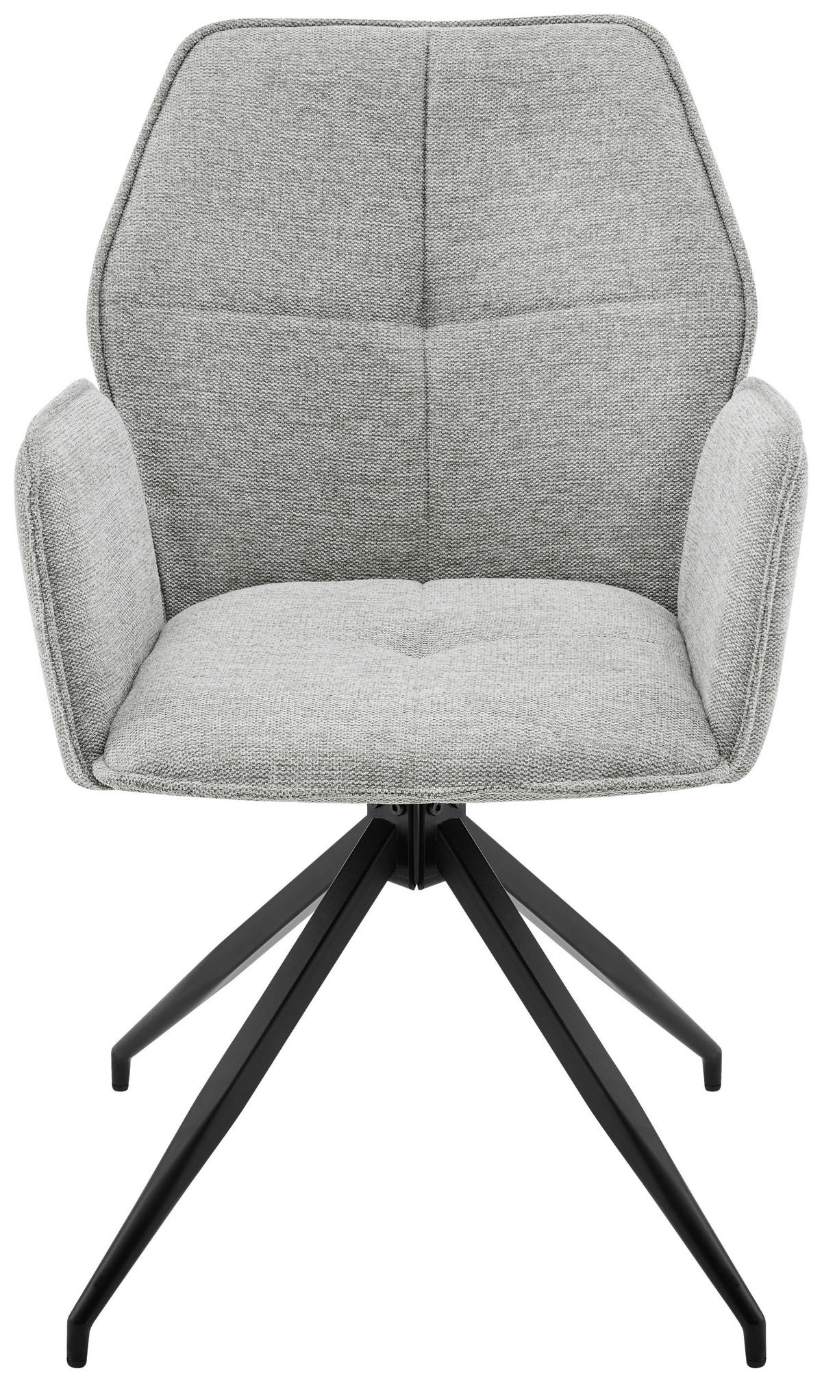 ARMLEHNSTUHL  in Eisen Webstoff  - Beige/Schwarz, Design, Textil/Metall (56/89/62cm) - Carryhome