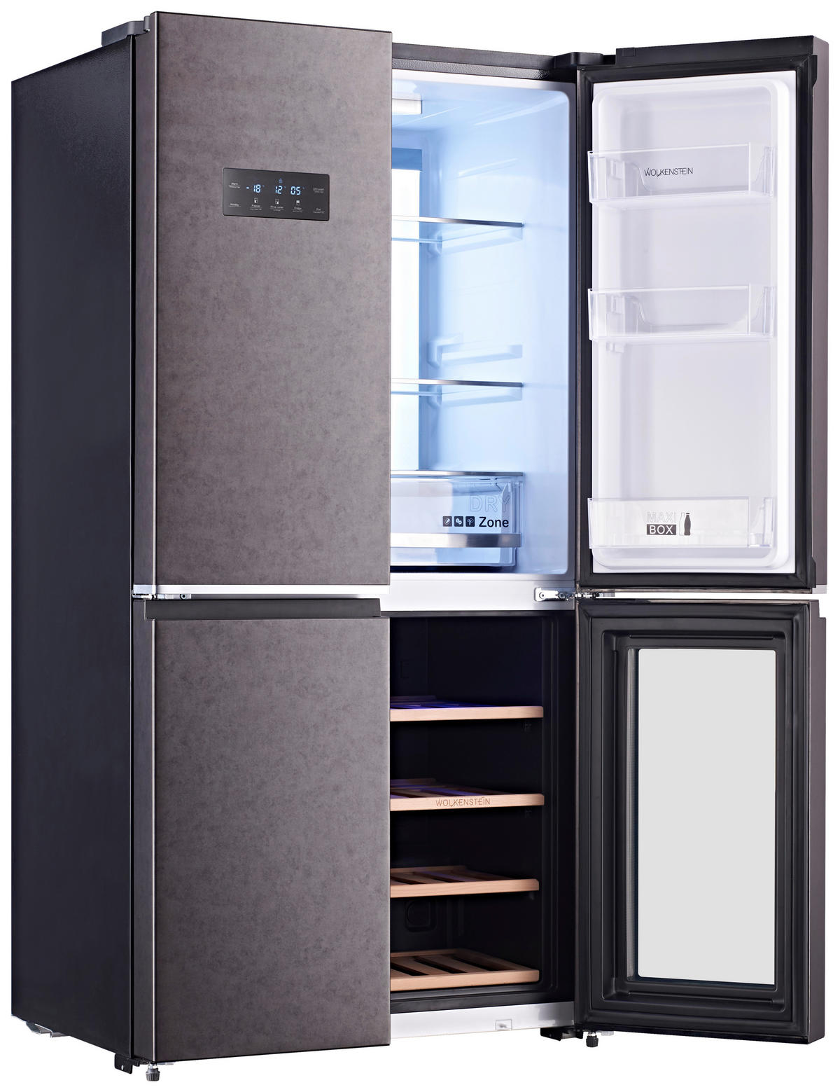 MULTI-DOOR WCD595EWTSNF ST  - Dunkelgrau, KONVENTIONELL, Kunststoff/Metall (90,5/182/72cm) - Wolkenstein