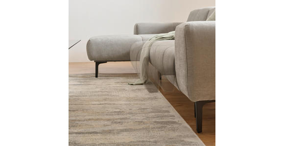 ECKSOFA inkl. Funktionen Grau Chenille  - Schwarz/Grau, Design, Textil/Metall (167/311cm) - Xora