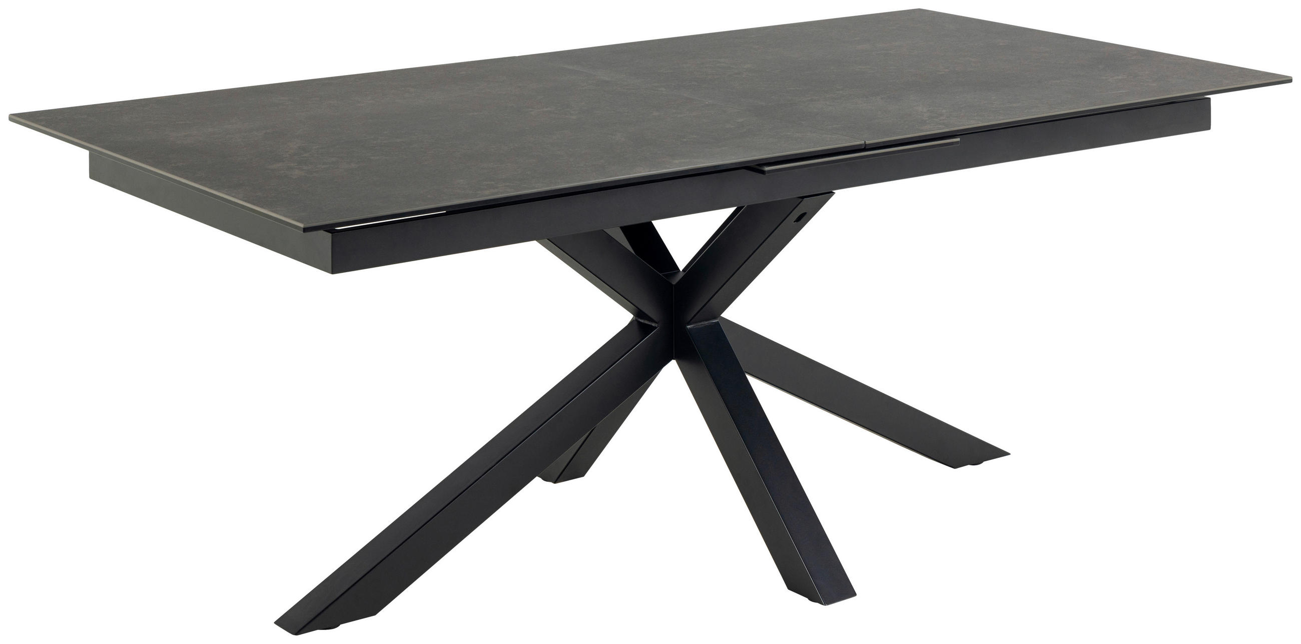 Mid.you Esstisch Schwarz 100x75.5x200-240 cm