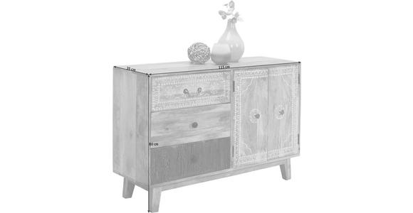 KOMMODE in 115/80/35 cm - Naturfarben/Braun, Trend, Holz/Metall (115/80/35cm) - Landscape