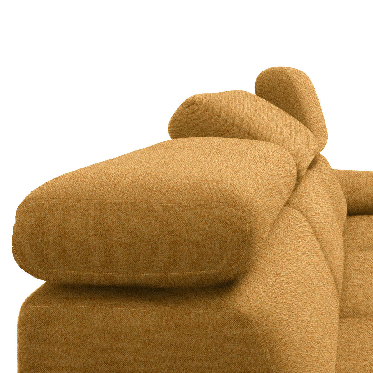 ECKSOFA in Velours Currygelb  - Currygelb/Schwarz, Design, Textil/Metall (187/295cm) - Novel