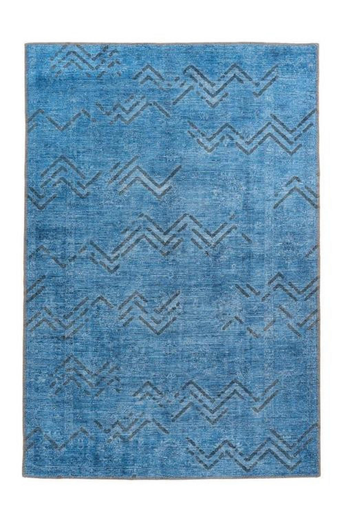 VINTAGE KOBEREC, 120/180 cm, modrá, zlatá - modrá/zlatá, Design, textil (120/180cm)