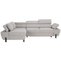 HÖRNSOFFA i vävt tyg grå  - ljusgrå/svart, Modern, metall/trämaterial (93/75-90/277cm) - MID.YOU