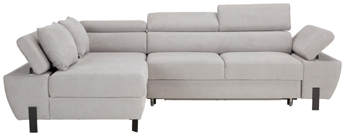 HÖRNSOFFA i vävt tyg grå  - ljusgrå/svart, Modern, metall/trämaterial (93/75-90/277cm) - MID.YOU