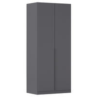 DREHTÜRENSCHRANK 91/229/54 cm,  in Grau, 2-türig  - Grau, MODERN, Holzwerkstoff/Metall (91/229/54cm) - Rauch Möbel