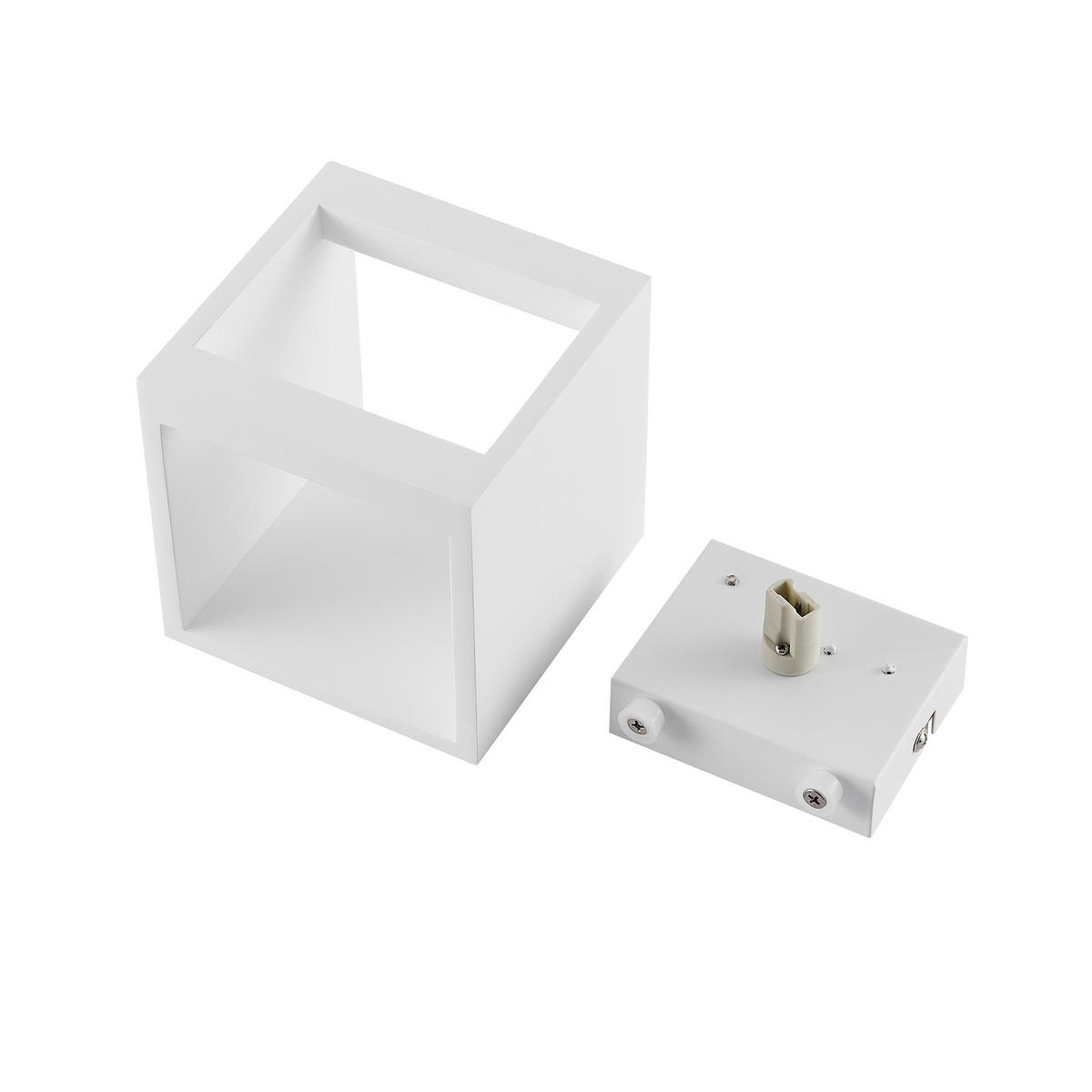 WANDLEUCHTE Alessia 11,5/11,5/11,5 cm  - Weiß, Basics, Stein (11,5/11,5/11,5cm) - Novel
