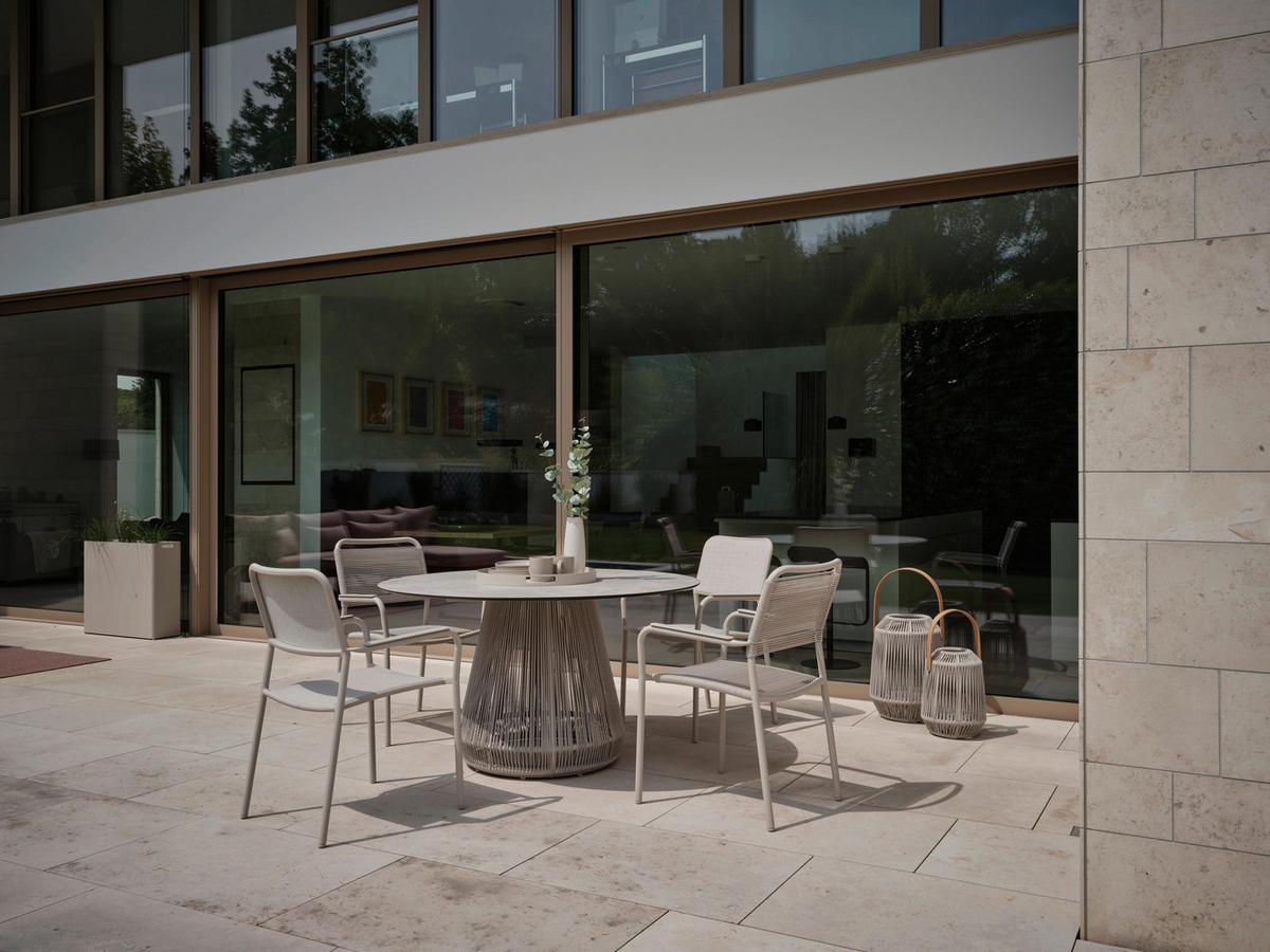 STAPELSESSEL Aluminium Greige  - Greige, Basics, Textil/Metall (59/89/61cm) - Stern