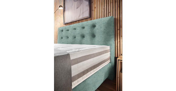 BOXSPRINGBETT 160/200 cm in Türkis - Türkis, KONVENTIONELL, Holz/Textil (160/200cm) - Dieter Knoll