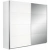 GARDEROB MED SKJUTDÖRRAR 226/210/62 cm 2-dörrar - vit/aluminiumfärg, Design, metall/trämaterial (226/210/62cm) - Xora