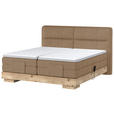 BOXSPRINGBETT 180/200 cm  in Eichefarben, Rostfarben  - Eichefarben/Rostfarben, Natur, Holz/Textil (180/200cm) - Valnatura