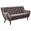 CHESTERFIELD SOFA tekstil  siva    - siva/crna, Trend, tekstil (160/90/90cm) - Stylife