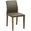 STUHL Echtleder Anthrazit  - Anthrazit/Walnussfarben, MODERN, Leder (47,5/87/57,5cm) - Livetastic