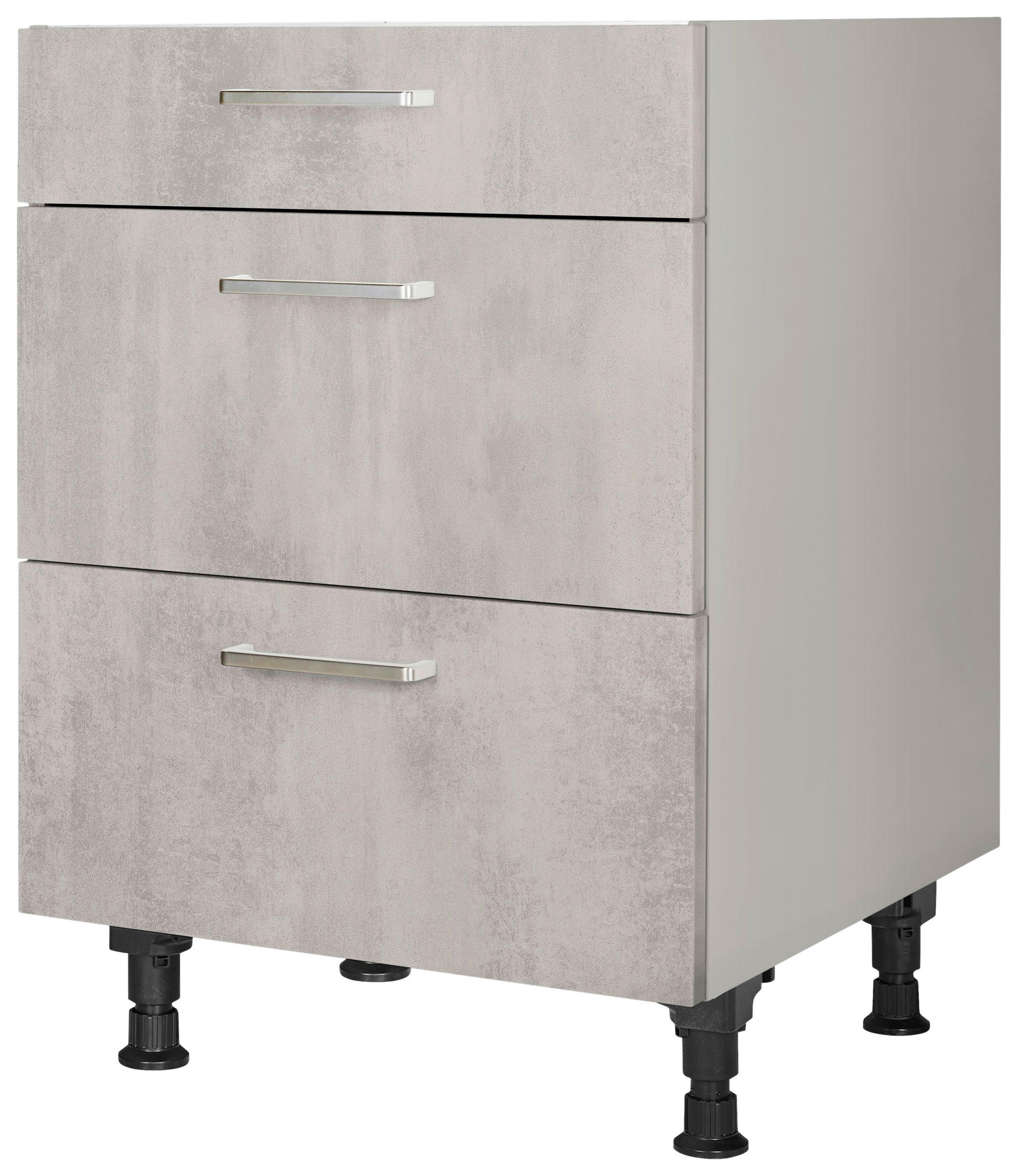 KOCHFELDUMBAUSCHRANK 60/87/56 cm  in Hellgrau  - Edelstahlfarben/Hellgrau, MODERN, Holzwerkstoff/Metall (60/87/56cm) - Nobilia