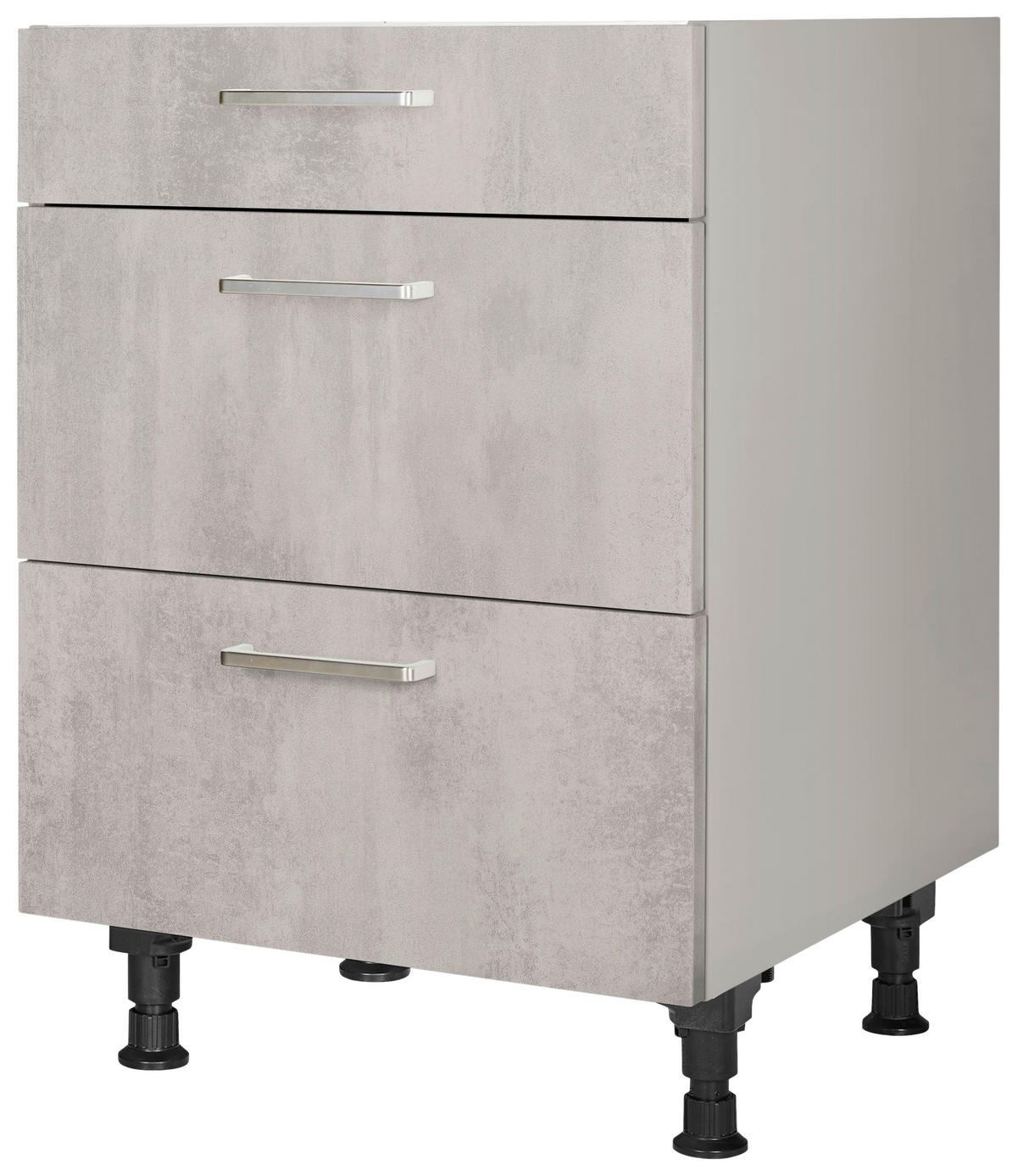 KOCHFELDUMBAUSCHRANK 60/87/56 cm  Hellgrau  - Edelstahlfarben/Hellgrau, Modern, Holzwerkstoff/Metall (60/87/56cm) - Nobilia