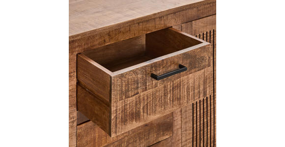 SIDEBOARD  175/80/40 cm 3 Schublade(n)  - Schwarz/Naturfarben, LIFESTYLE, Glas/Holz (175/80/40cm) - Landscape