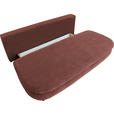 SCHLAFSOFA Simon Plüsch, Webstoff Terracotta  inkl. Rücken echt, Schlaffunktion, Bettkasten, Rückenkissen  - Terracotta/Schwarz, Design, Textil (213/89/105cm) - Novel