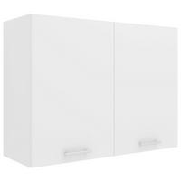 KÜCHENOBERSCHRANK 80/60/31 cm  in Weiß  - Alufarben/Weiß, KONVENTIONELL, Holzwerkstoff/Metall (80/60/31cm) - MID.YOU