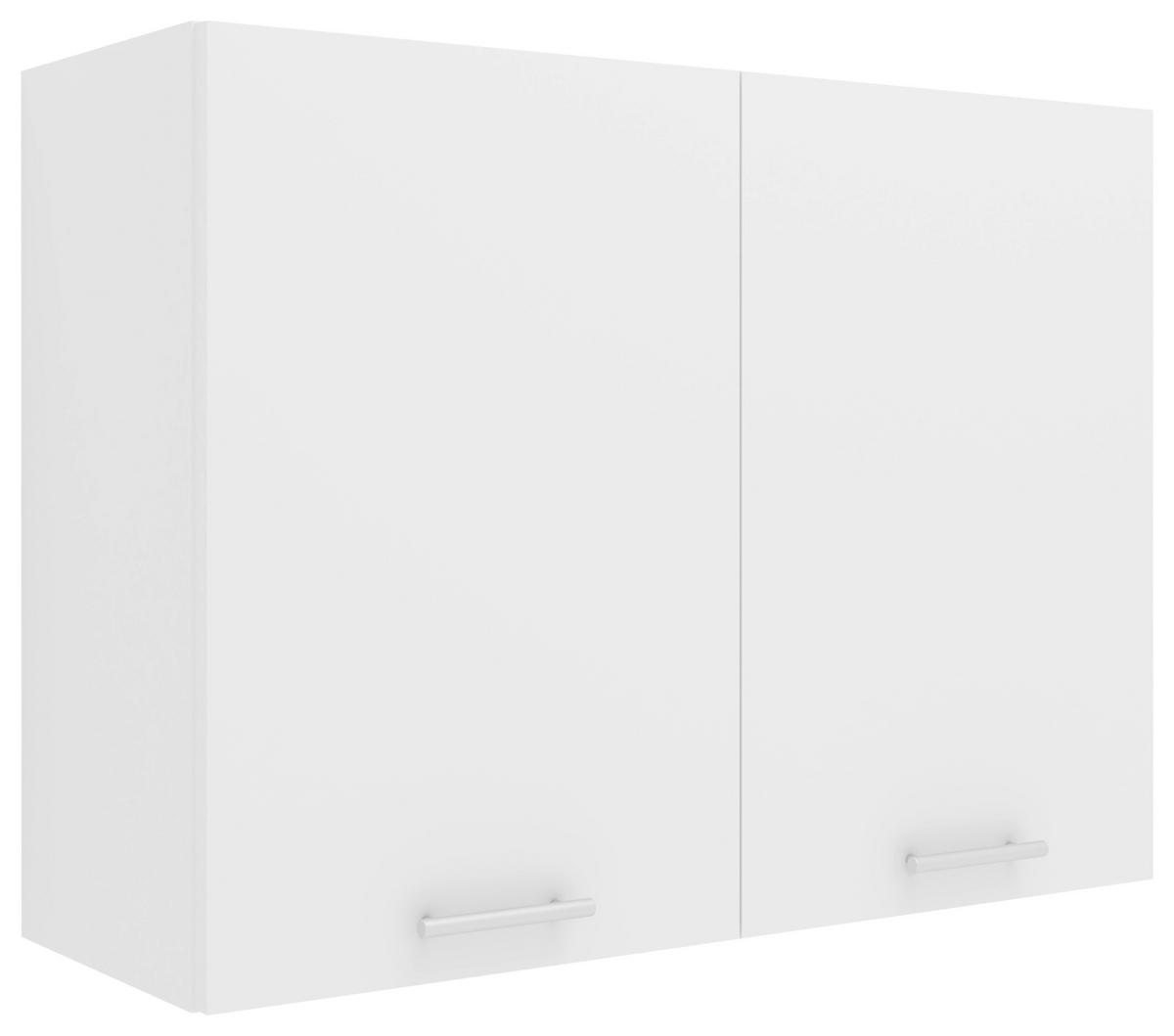 KÜCHENOBERSCHRANK 80/60/31 cm  in Weiß  - Alufarben/Weiß, KONVENTIONELL, Holzwerkstoff/Metall (80/60/31cm) - MID.YOU