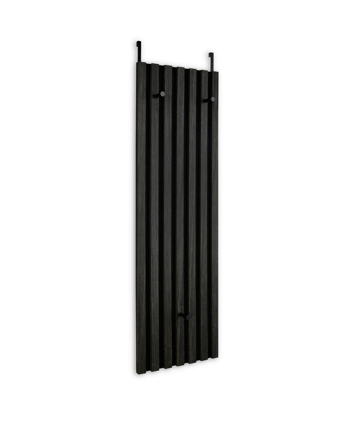 TÜRGARDEROBE  in furniert Schwarz, Eiche dunkel  - Eiche dunkel/Schwarz, MODERN, Holzwerkstoff/Textil (30/100/1,7cm) - Milino