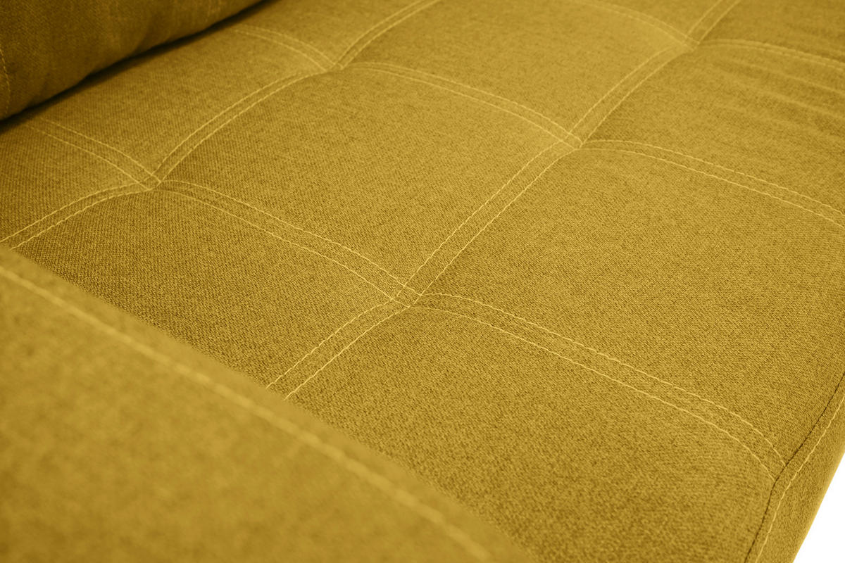 ECKSCHLAFSOFA in Mikrofaser Senfgelb  - Senfgelb/Schwarz, Design, Kunststoff/Textil (240/160cm) - Livetastic