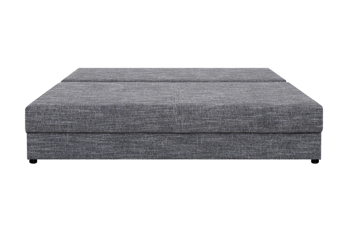 SCHLAFSOFA  mit Liegefunktion, Rücken echt Grau  - Schwarz/Braun, Design, Kunststoff/Textil (190/80/75cm) - P & B