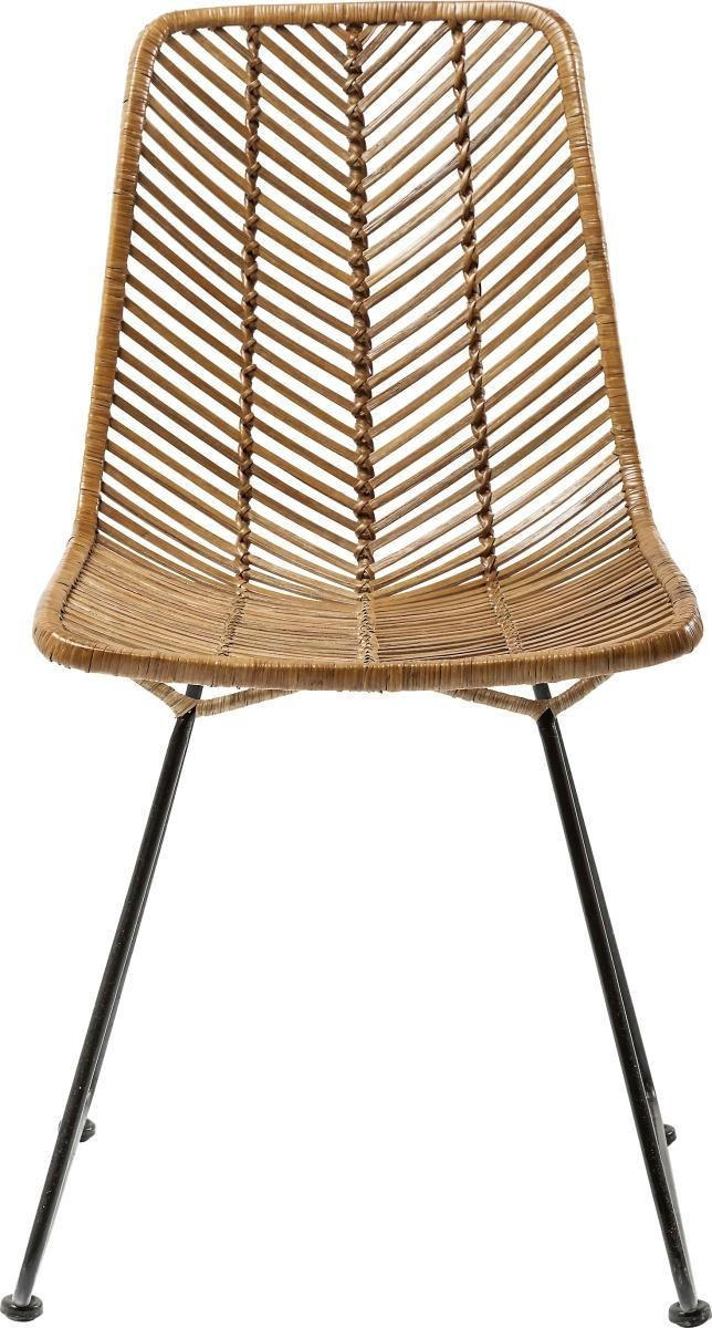 STUHL  in Schmiedeeisen Holz, Metall  - Schwarz/Braun, Trend, Holz/Metall (44,45/85,73/54,61cm) - Kare-Design