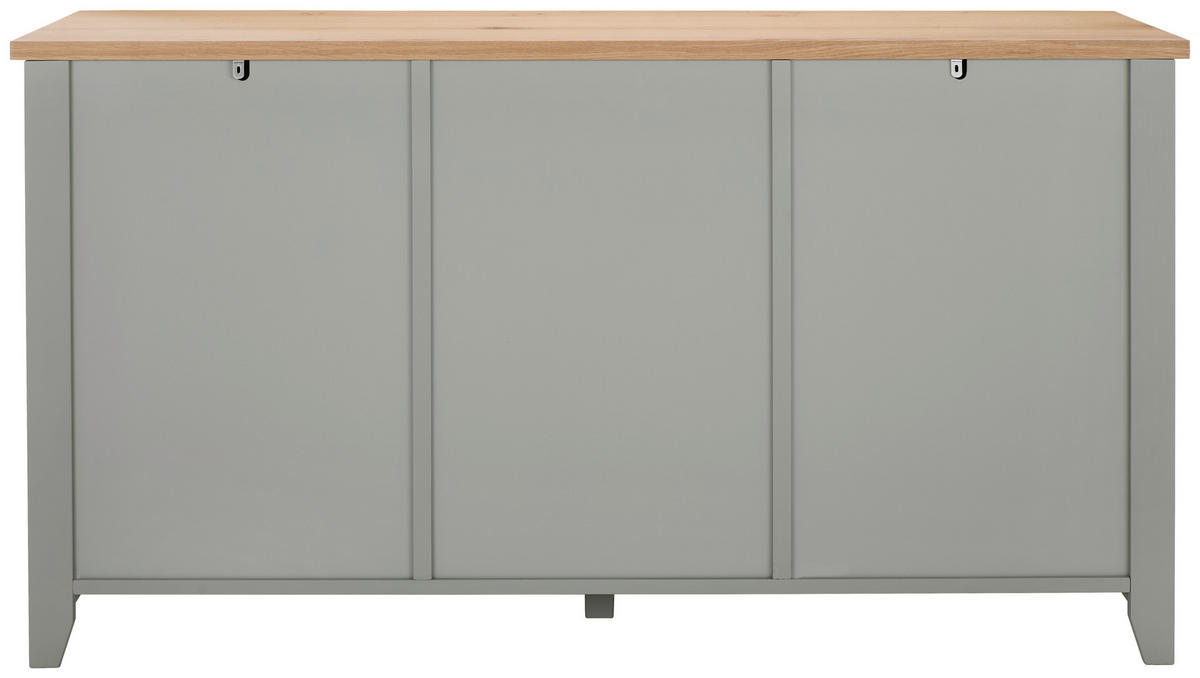ŠIROKÁ KOMODA, dub, borovica, sivá, prírodná farba, 160/85/43 cm - sivá/prírodná farba, Lifestyle, kov/drevo (160/85/43cm) - MID.YOU