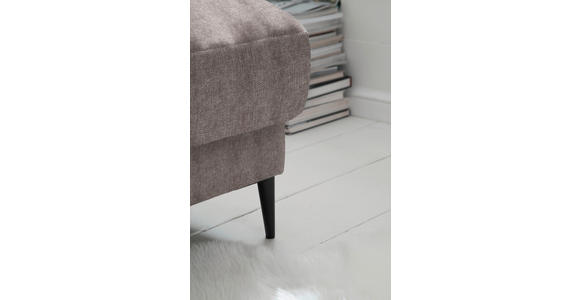 ECKSOFA in Flachgewebe Hellbraun 296/207 cm - Hellbraun/Schwarz, Design, Textil/Metall (296/207cm) - Dieter Knoll