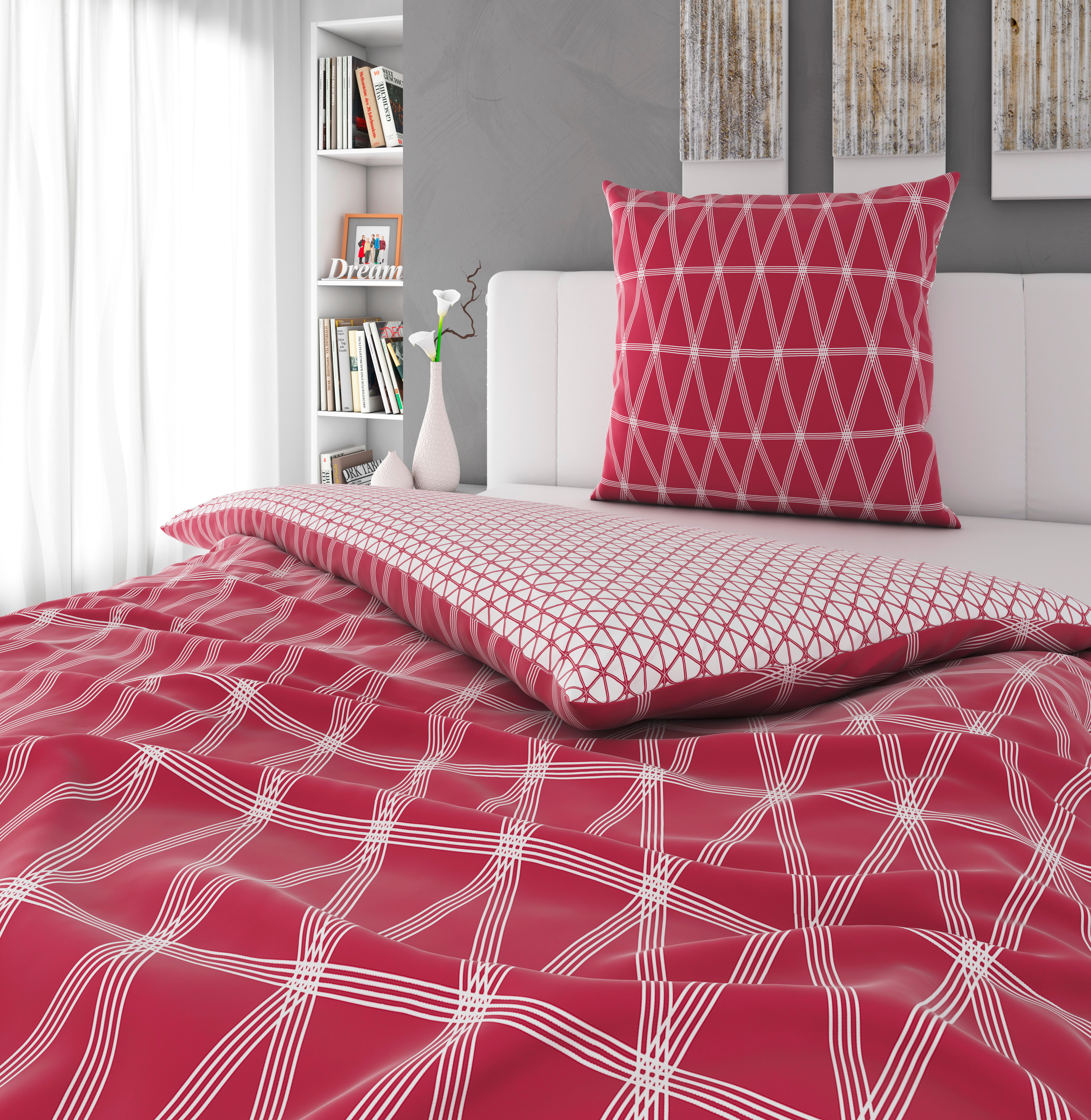 OBOUSTRANNÉ POVLEČENÍ, satén, pink, 135/200 cm - pink, Konvenční, textil (135/200cm) - Novel