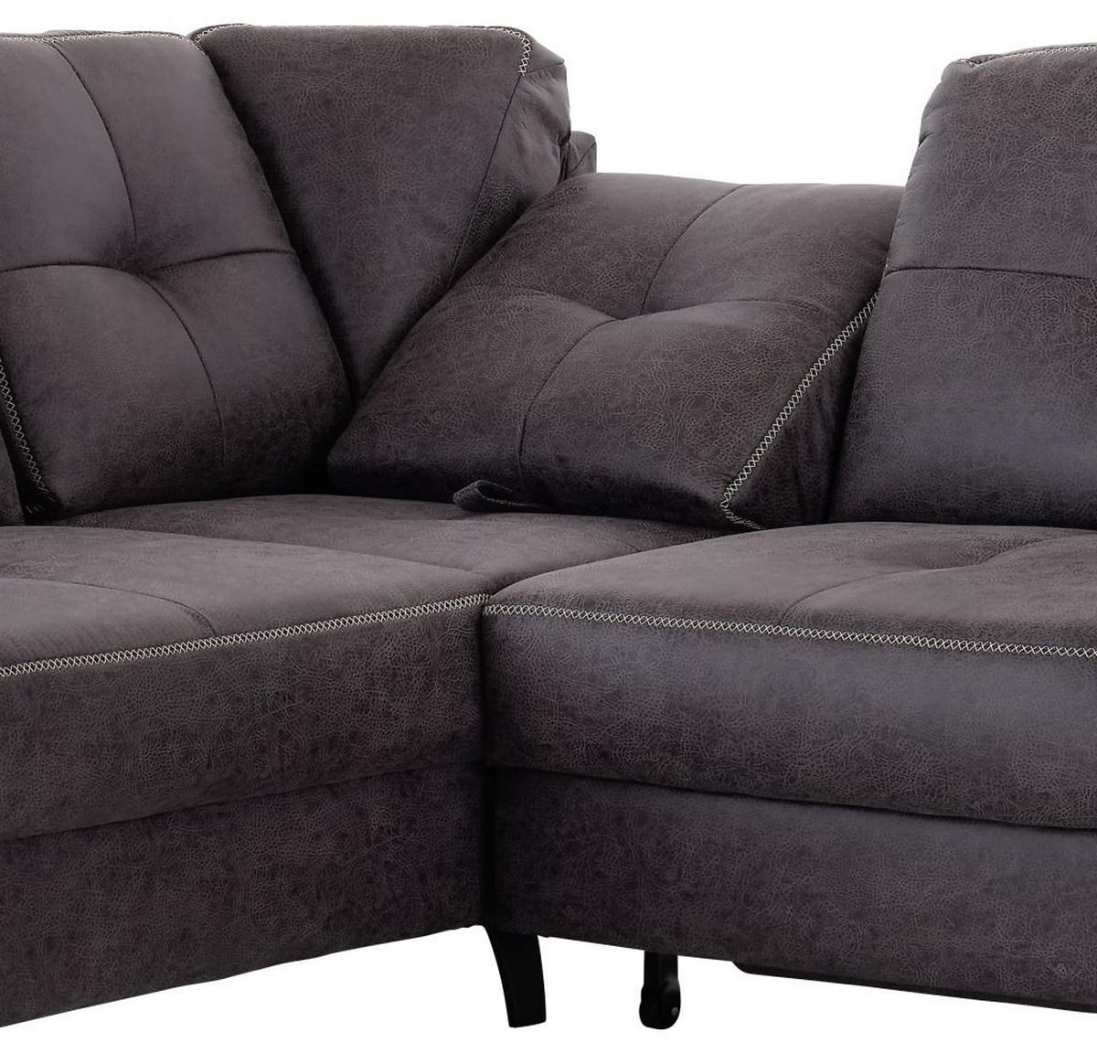 ECKSOFA in Anthrazit  - Anthrazit/Beige, Modern, Textil/Metall (219/237cm) - Sit & More