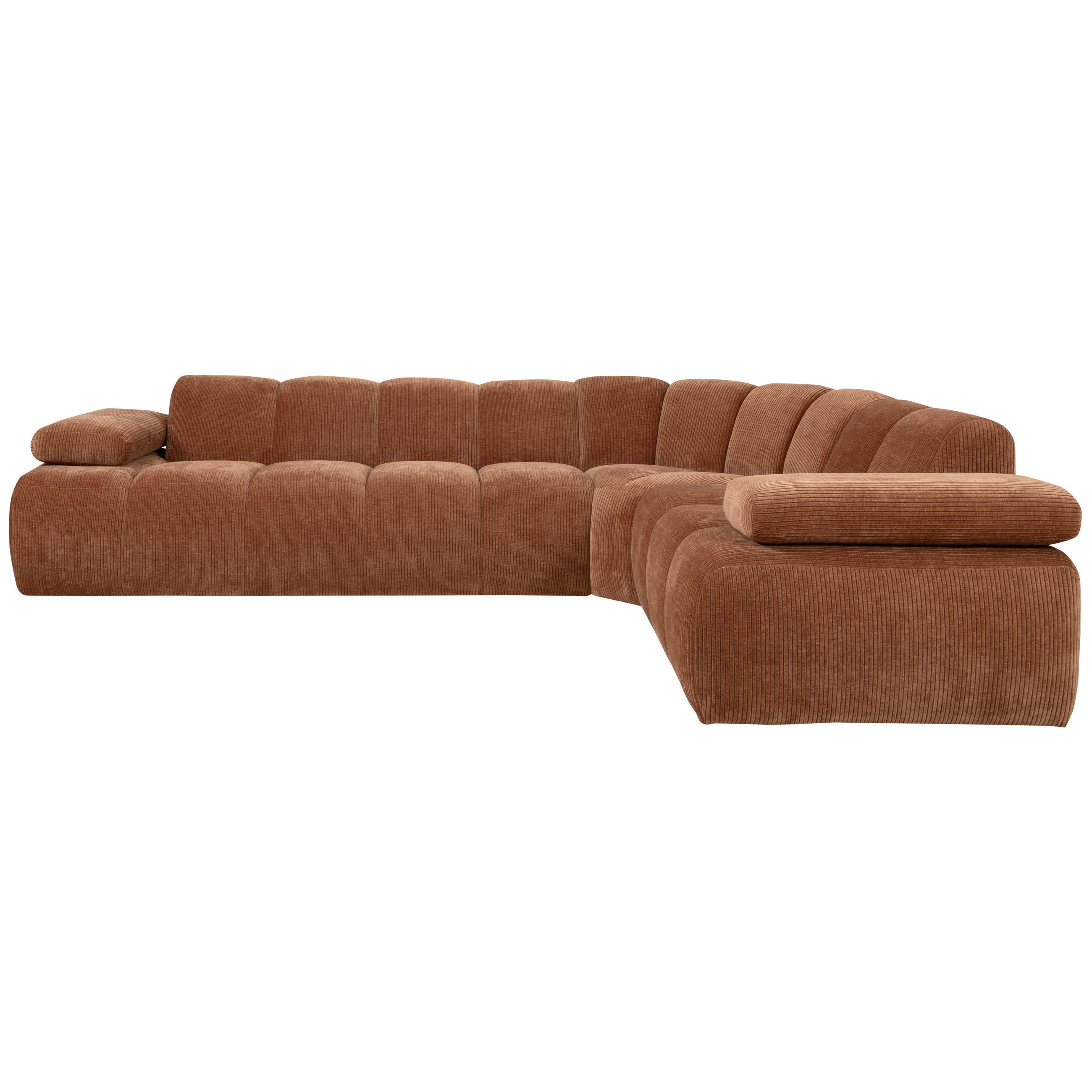 ECKSOFA Mojo Rostfarben gerippt  - Rostfarben, Design, Textil (310/230cm) - Livetastic