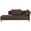 RÉCAMIERE in Flachgewebe Braun  - Schwarz/Braun, Design, Textil/Metall (227/89/101cm) - Dieter Knoll