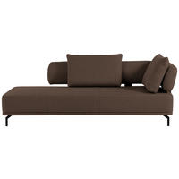 RÉCAMIERE in Flachgewebe Braun  - Schwarz/Braun, Design, Textil/Metall (227/89/101cm) - Dieter Knoll