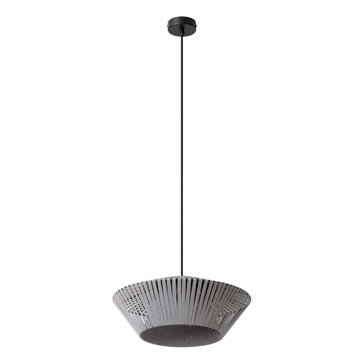HÄNGELEUCHTE 40,5/120 cm  - Dunkelgrau, Basics, Textil/Metall (40,5/120cm) - Osram