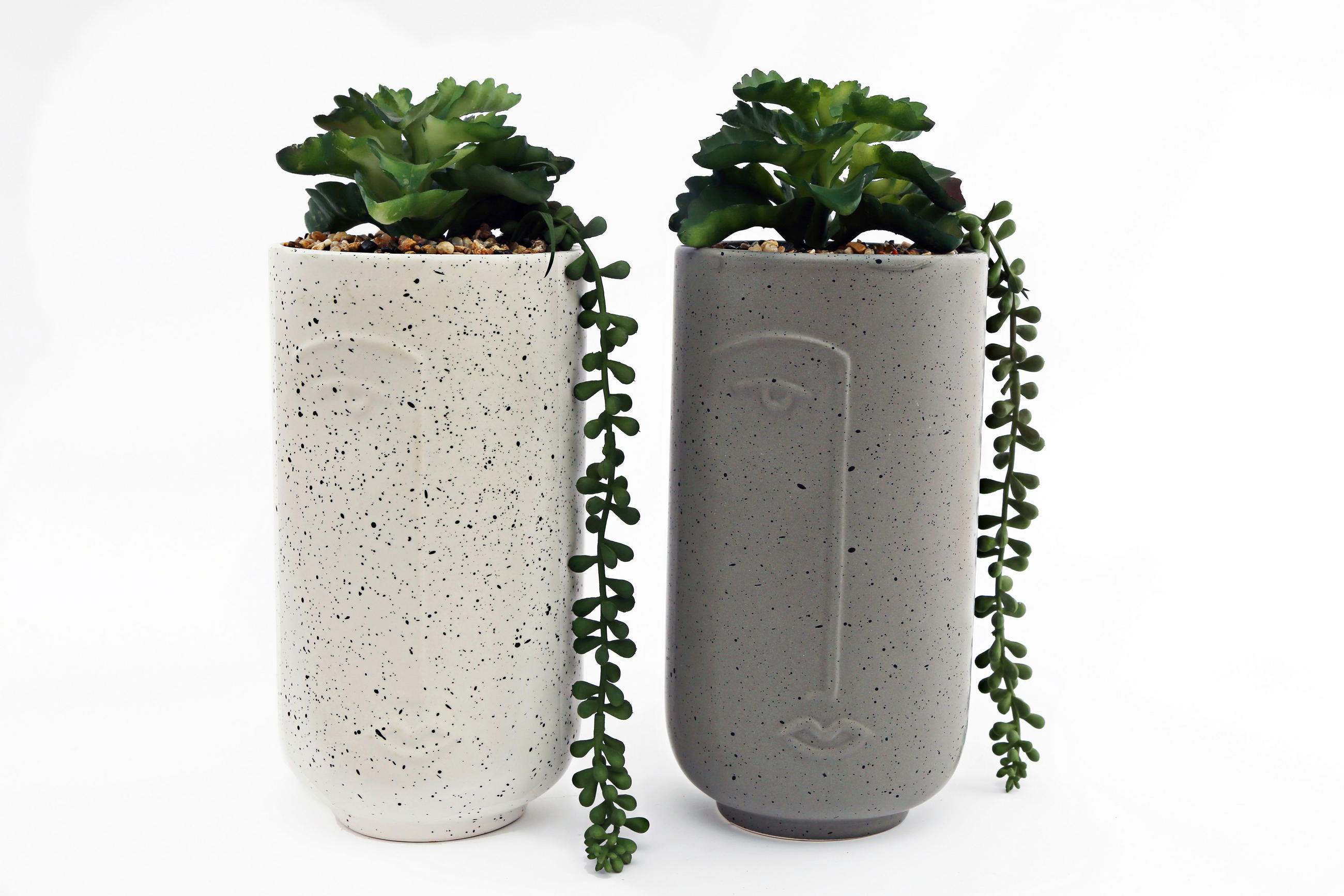 Ghiveci Pentru Plante  - alb/gri albastru, Basics, ceramică (12,0/30.0/12,0cm)