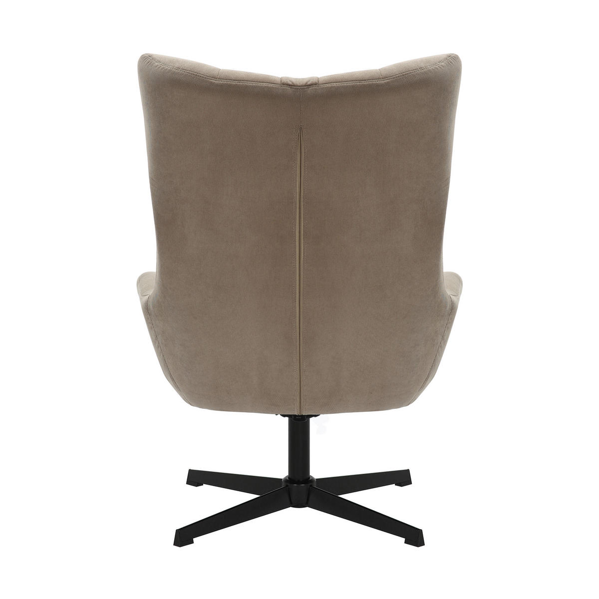 SESSELSET in Cord Braun  - Schwarz/Braun, MODERN, Textil/Metall (82/106/85cm) - Livetastic