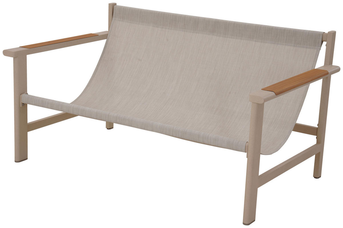 GARTENSET 4-teilig  - Beige/Hellgrau, Design, Glas/Textil - Ambia Garden