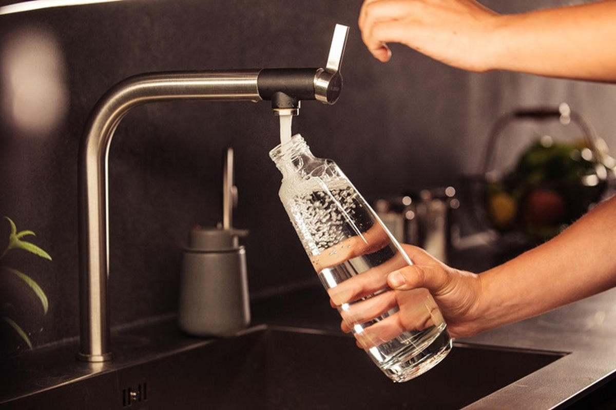 WASSERSPRUDLER DUO INKL. METALLFLASCHE  - Anthrazit, Basics, Glas/Kunststoff (15.8/44/31cm) - SodaStream