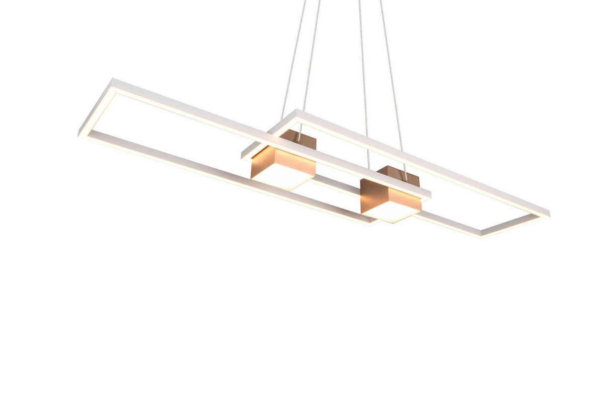 LED-PENDELLEUCHTE 100/28/150 cm    - Grau/Cappuccino, Design, Metall (100/28/150cm) - Trio Leuchten
