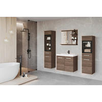 KOUPELNA barvy ořechu  - bílá/barvy ořechu, Lifestyle, kompozitní dřevo/plast (120,4/131,5/34,5cm) - P & B